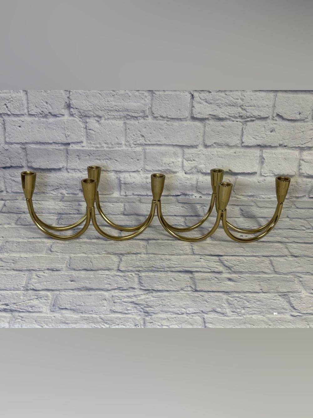 Brass Wave candelabra Seven Taper Candle Holder Vintage 22.5” Mid Century
